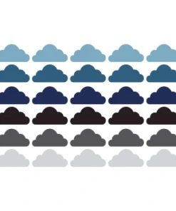 Decochic Stickers Muraux En Vinyle Nuages Multicolore -Boutique KidKraft stickers muraux en vinyle nuages bleu et gris clouds2 2