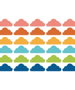 Decochic Stickers Muraux En Vinyle Nuages Multicolore -Boutique KidKraft stickers muraux en vinyle nuages multicolore clouds2 3