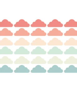 Decochic Stickers Muraux En Vinyle Nuages Rose Et Lilas -Boutique KidKraft stickers muraux en vinyle nuages peche et vert clouds2