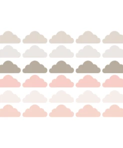 Decochic Stickers Muraux En Vinyle Nuages Rose Et Lilas -Boutique KidKraft stickers muraux en vinyle nuages rose et gris tourterelle clouds2