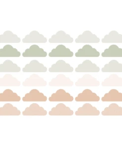 Decochic Stickers Muraux En Vinyle Nuages Rose Et Beige -Boutique KidKraft stickers muraux en vinyle nuages vert et beige clouds2 1