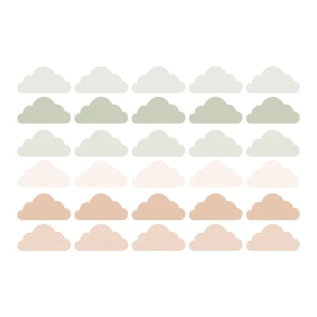 Decochic Stickers Muraux En Vinyle Nuages Vert Et Beige 4 Decochic Stickers Muraux En Vinyle Nuages Vert Et Beige – Image 2
