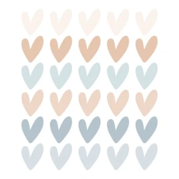 Decochic Stickers Muraux En Vinyle Petits Coeurs Bleu Et Beige 5 Decochic Stickers Muraux En Vinyle Petits Coeurs Bleu Et Beige – Image 3