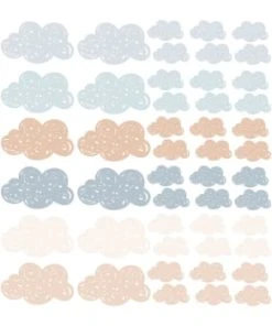Decochic Stickers Muraux En Vinyle Petits Nuages Vert Et Beige -Boutique KidKraft stickers muraux en vinyle petits nuages bleu et beige clouds1 1
