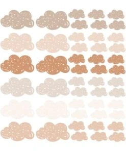Decochic Stickers Muraux En Vinyle Petits Nuages Vert Et Beige -Boutique KidKraft stickers muraux en vinyle petits nuages marron et beige clouds1 1