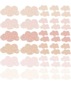 Decochic Stickers Muraux En Vinyle Petits Nuages Rose Et Beige