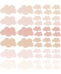 Decochic Stickers Muraux En Vinyle Petits Nuages Vert Et Beige -Boutique KidKraft stickers muraux en vinyle petits nuages rose et beige clouds1 1