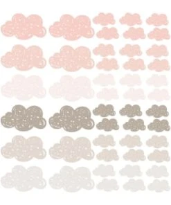 Decochic Stickers Muraux En Vinyle Petits Nuages Multicolor -Boutique KidKraft stickers muraux en vinyle petits nuages rose et gris tourterelle clouds 2