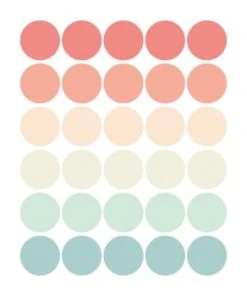 Decochic Stickers Muraux En Vinyle Rondes Rose Et Gris Tourterelle -Boutique KidKraft stickers muraux en vinyle rondes peche et vert 7