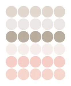 Decochic Stickers Mureaux En Vinyle Rondes Multicolor -Boutique KidKraft stickers muraux en vinyle rondes rose et gris tourterelle