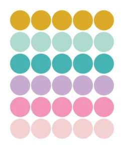 Decochic Stickers Muraux En Vinyle Rondes Pêche Et Vert -Boutique KidKraft stickers muraux en vinyle rondes rose et lilas 3