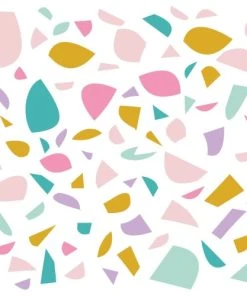 Decochic Stickers Muraux En Vinyle Terrazzo Rose Et Lilas