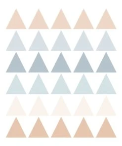 Decochic Stickers Muraux En Vinyle Triangles Bleu Et Beige