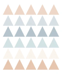 Decochic Stickers Muraux En Vinyle Triangles Vert Et Beige -Boutique KidKraft stickers muraux en vinyle triangles bleu et beige triangles1 2