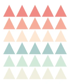 Decochic Stickers Mureaux En Vinyle Triangles Bleu Et Moutarde -Boutique KidKraft stickers muraux en vinyle triangles peche et vert multicolore 1