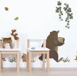 Lilipinso Stickers Muraux Forêt Lapin Hérisson En Vinyle Mat Multicolore -Boutique KidKraft stickers muraux foret lapin herisson en vinyle mat multicolore 1
