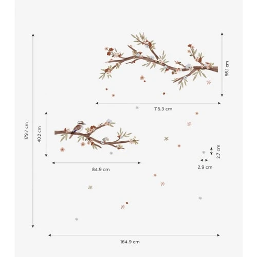 Lilipinso Stickers Muraux Grandes Branches Fleuris En Vinyle Mat Multicolore 5 Lilipinso Stickers Muraux Grandes Branches Fleuris En Vinyle Mat Multicolore – Image 3