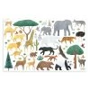 Lilipinso Stickers Muraux Les Animaux Du Monde En Vinyle Mat Multicolore