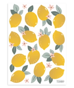Lilipinso Stickers Muraux Les Citrons En Vinyle Mat Jaune