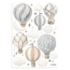 Lilipinso Stickers Muraux Les Montgolfières En Vinyle Mat Bleu