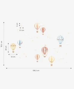 Lilipinso Stickers Muraux Les Montgolfières En Vinyle Mat Multicolore -Boutique KidKraft stickers muraux les montgolfieres en vinyle mat multicolore 2