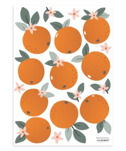 Lilipinso Stickers Muraux Les Oranges En Vinyle Mat Orange