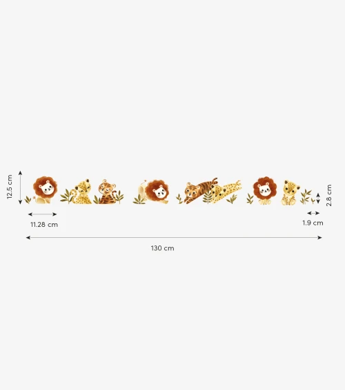 Lilipinso Stickers Muraux Lions Guépards Tigres En Vinyle Mat Multicolore 5 Lilipinso Stickers Muraux Lions Guépards Tigres En Vinyle Mat Multicolore – Image 3