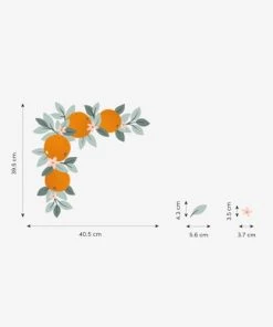 Lilipinso Stickers Muraux Oranges Et Feuillages En Vinyle Mat Multicolore -Boutique KidKraft stickers muraux oranges et feuillages en vinyle mat multicolore 1