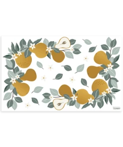 Lilipinso Stickers Muraux Poires Et Feuillages En Vinyle Mat Multicolore
