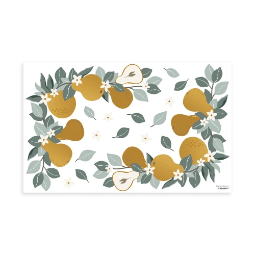 Lilipinso Stickers Muraux Poires Et Feuillages En Vinyle Mat Multicolore 3 Lilipinso Stickers Muraux Poires Et Feuillages En Vinyle Mat Multicolore