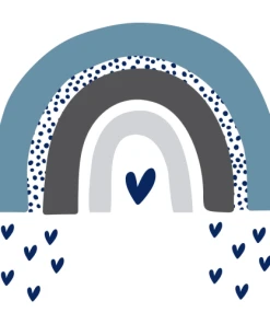 Decochic Stickers Mureaux En Vinyle Arc En Ciel Bleu Et Gris