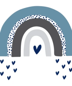 Decochic Stickers Muraux En Vinyle Arc En Ciel Bleu Et Moutarde -Boutique KidKraft stickers mureaux en vinyle arc en ciel bleu et gris 2