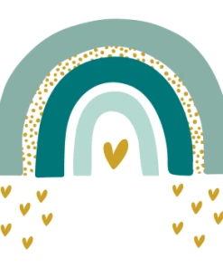 Decochic Stickers Mureaux En Vinyle Arc En Ciel Vert Et Moutarde