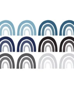 Decochic Stickers Muraux En Vinyle Arcs En Ciel Bleu Et Moutarde -Boutique KidKraft stickers mureaux en vinyle arcs en ciel bleu et gris 4