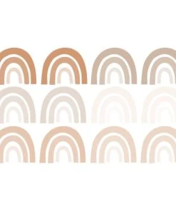 Decochic Stickers Mureaux En Vinyle Arcs En Ciel Marron Et Beige