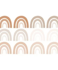 Decochic Stickers Mureaux En Vinyle Arcs En Ciel Bleu Et Beige -Boutique KidKraft stickers mureaux en vinyle arcs en ciel marron et beige rainbows2 1