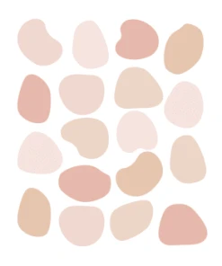 Decochic Stickers Muraux En Vinyle Cailloux Marron Et Beige -Boutique KidKraft stickers mureaux en vinyle cailloux rose et beige 1