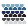 Decochic Stickers Mureaux En Vinyle Coeurs Bleu Et Gris