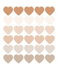 Decochic Stickers Mureaux En Vinyle Coeurs Marron Et Beige -Boutique KidKraft stickers mureaux en vinyle coeurs marron et beige hearts1 3