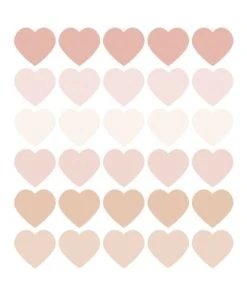 Decochic Stickers Mureaux En Vinyle Coeurs Rose Et Beige