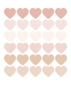 Decochic Stickers Mureaux En Vinyle Coeurs Marron Et Beige -Boutique KidKraft stickers mureaux en vinyle coeurs rose et beige hearts1 3