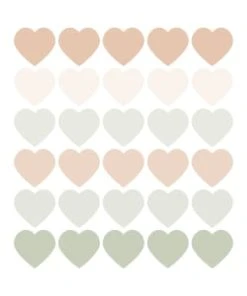 Decochic Stickers Mureaux En Vinyle Coeurs Marron Et Beige -Boutique KidKraft stickers mureaux en vinyle coeurs vert et beige hearts1 3