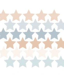 Decochic Stickers Mureaux En Vinyle étoiles Bleu Et Beige