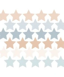 Decochic Stickers Mureaux En Vinyle étoiles Rose Et Beige -Boutique KidKraft stickers mureaux en vinyle etoiles bleu et beige stars1 1