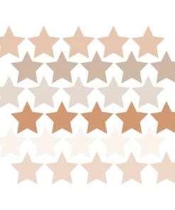 Decochic Stickers Mureaux En Vinyle étoiles Marron Et Beige