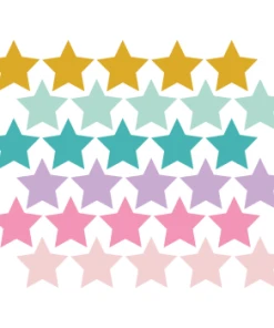 Decochic Stickers Muraux En Vinyle étoiles Pêche Et Vert -Boutique KidKraft stickers mureaux en vinyle etoiles rose et lilas 1