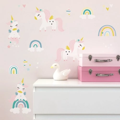 Decochic Stickers Mureaux En Vinyle Licornes Verte Menthe 4 Decochic Stickers Mureaux En Vinyle Licornes Verte Menthe – Image 2
