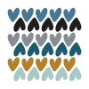 Decochic Stickers Mureaux En Vinyle Petits Coeurs Bleu Et Moutarde -Boutique KidKraft stickers mureaux en vinyle petits coeurs bleu et moutarde 1