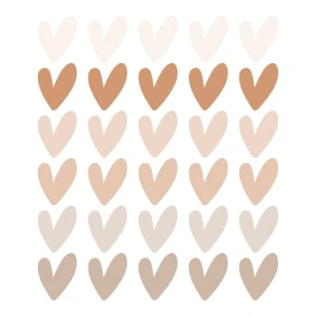 Decochic Stickers Muraux En Vinyle Petits Coeurs Bleu Et Beige 6 Decochic Stickers Muraux En Vinyle Petits Coeurs Bleu Et Beige – Image 4