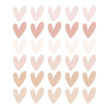 Decochic Stickers Muraux En Vinyle Petits Coeurs Bleu Et Beige 4 Decochic Stickers Muraux En Vinyle Petits Coeurs Bleu Et Beige – Image 2